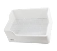 TOYANDONA Bac à Litière Lapin Amovible Parties Bac Toilette Antidérapant et Facile à Nettoyer pour Cage Lapin Accessoire Hygiénique pour Petits Animaux