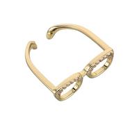 TOYANDONA Bague Réglable Cuivre Design Lunettes Anneau Ouvert Léger et Confortable pour Femmes Accessoire Unique et Vintage pour Couple Style Mini Portable