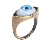 TOYANDONA Bague Vintage Alliage avec Oeil Exagéré Bleu Style Punk pour Femmes Anneau de Doigt Décoration Originale