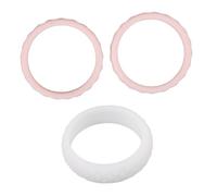 TOYANDONA Bagues en Silicone pour Femmes Motif Écailles de Poisson, Lot de 3 Anneaux Fins en Silicone Solide, Confortables et Résistants, Taille 7, Adaptés aux Activités Sportives et Plein Air