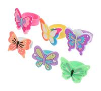 TOYANDONA Bagues Pour Garçon Et Filles Motif Insecte En Pvc Coloré Lot De 12 Pour Filles Tailles Ajustables Anneaux De Dessins Animés Décoration De Doigts Pour Fête Et Jeu D'imagination