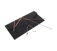 TOYANDONA Baguette de Sourcier en Laiton 3 Pièces avec Cristaux, Kit de Détection D’Eau ’Énergie Spirituelle, Tige Multifonctionnelle pour Chasse au Trésor et Radiesthésie, Paquet en Feutre