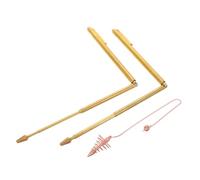 TOYANDONA Baguette Sourcier Cuivre Robuste Tige Métallique Télescopique Résistante pour Radiesthésie Outil Interactif Fiable pour Détection Eau et Chasse Au Trésor