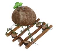 TOYANDONA Balançoire pour Perruches Jouet Suspendu Bois pour Cage à Oiseaux Perchoir pour Perroquets Et Oiseaux De Compagnie