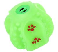 TOYANDONA Balle à Friandises pour Chien Interactive, Sonore Vert en Latex | Distribution de Croquettes, Entraînement Ludique, Forme Ronde, Attire L’attention, pour Chiens et Animaux