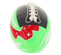 TOYANDONA Ballon de Rugby Gonflable N°3 en PU Vert, Cousu Machine, Léger et Résistant, pour Entraînement et Compétition des Garçon et Filles, Adapté Jeux en Extérieur et Sports Scolaires