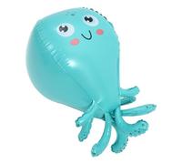 TOYANDONA Ballon Pieuvre Tridimensionnel Pompe à Ballon En Aluminium Pompe à Main Pour Ballons Gonfleur Bulle Géante Pompe à Air Gonflable Ballons Clairs Hélium Film D'aluminium Blue