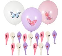 TOYANDONA Ballons en Latex 12 Pouces à Motif et Fleurs, Lot de 18 Pièces, Décorations D’anniversaire et Fête, Accessoires Colorés pour Célébrations et Enterrement de Vie de Jeune Fille