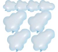 TOYANDONA Ballons Nuages en Aluminium 8 Pièces Décorations de Fête pour Anniversaire et Shower Garçon Ballons Décoratifs Thème Avion pour Intérieur et Extérieur
