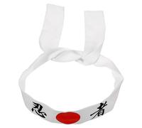TOYANDONA Bandana Japonerie Samouraï Blanc Ajustable en Tissu Confortable, Bandeau Décoratif pour Chef Sushi, Karaté et Sport, Bandeau Large Multifonction pour Entraînement et Costume