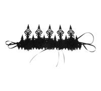 TOYANDONA Bandeau Couronne de Fleurs en Feutre Noir pour Halloween, Ornement de Cheveux Confortable et Décoratif, Accessoire pour Fête Costumée et Bal Masqué