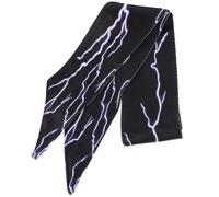 TOYANDONA Bandeau Élastique Noir à Motif Éclairs Bandana Absorbant la Transpiration pour Femmes Bandeau de Sport et Yoga Taille Unique Confortable et Respirante Accessoire pour Course à