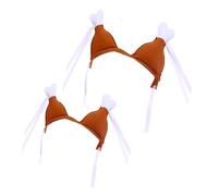 TOYANDONA Bandeau pour Cheveux de Patte de Poulet 2 Pièces S L, Accessoire Coiffure Créatif pour Chien et Chat, Matière Légère et Confortable, Déguisement Animal et Fête Pet