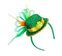 TOYANDONA Bandeau Vert Décoratif de Chapeau Trèfle en Polyester pour Accessoires de Fête Saint-patrick, Soirées et Festivals Irlandais