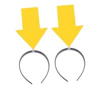 TOYANDONA Bandeaux Élastiques Pour Cheveux En Forme De Flèche Pour Femme Couvre-chef Amusant Flèche Jaune Élégant Décoratif