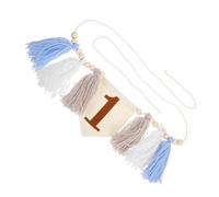 TOYANDONA Bannière Boho pour Chaise Haute Anniversaire Fille et Garçon Décoration Tassel Laine et Perles Bois Fête Danniversaire Simple à Installer