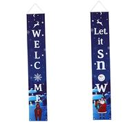 TOYANDONA Bannière de Noël pour Porte Extérieure Décoration de Couplet Couleur Vive pour Accueil Suspendue pour Maison et Porche