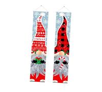 TOYANDONA Bannière de Porte de Noël sans Visage Couplet Décoratif en Polyester 1 Paire Colorée Vive pour Porche Maison Bureau et Fête Décoration Porte Noël Festive et Couleur Aléatoire
