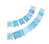 TOYANDONA Bannière Joyeux Anniversaire pour Chien Bleu et Réutilisable Décoration de Fête Anniversaire pour Chiots Accessoire Créatif et Sécurisé pour Photos de Célébration Animalière