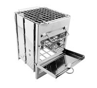 TOYANDONA Barbecue Acier Inoxydable Pliable pour Camping Poêle Extérieur Portable avec Ventilation pour Cuisson Uniforme Rack Barbecue Compact et Résistant Rouille pour Grillades Plein Air