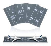 TOYANDONA Base de décollage miniature en plastique pour piste d'avion | Piste de diorama d'avion, tapis d'atterrissage, installation facile pour le bureau et la salle de classe