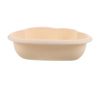 TOYANDONA Bassine pour Bébé Grand Format en Plastique Beige Motifs Dessin Animé, Lavabo Portable Multifonction pour -né, Usage Familial, Lavage des Fesses, Voyages et Camping