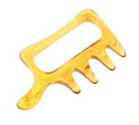 TOYANDONA Bâton de Massage Guasha en Cire D’abeille Ambrée, Outil de Grattage Professionnel Compact, 1 Pièce pour Massage Acupuncture Dos, Épaules et Visage, Accessoire Bien-être Portatif