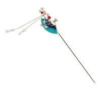 TOYANDONA Bâtonnet à Cheveux Chinois Éventail avec Pompon Épingle à Cheveux Ancienne pour Hanfu Accessoires Coiffure Asiatique Décoratifs Légers et Longs Chignon et Mariage Style