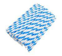 TOYANDONA Bâtonnets en Papier pour Barbe à Papa 10X300Mm Rayés Bleu et Blanc 50 Pièces Accessoires pour Machines Automatiques Fournitures Professionnelles pour Fabrication de Bonbons et