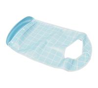 TOYANDONA Bavoir pour Personnes Âgées Grand Taille Bleu Clair Bavoir Imperméable en Silicone Doux avec Récupérateur Amovible pour Vêtements Adultes pour Repas et Soins Quotidiens