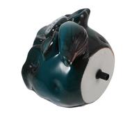 TOYANDONA Bec de Fontaine en Céramique Lotus Vert Paon pour Jardin Extérieur, Accessoire Décoratif pour Bassin D’Eau, Pièce de Rechange Entrée Inférieure, Cascade D’Eau Naturelle, Décor