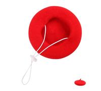 TOYANDONA Béret pour Animaux de Compagnie Rouge 1 Pièce - Chapeau D’Artiste Français pour Chat et Petit Chien Accessoire Photo et Costume D’Anniversaire Bonnet Léger et Confortable pour