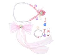 TOYANDONA Bijoux De Princesse Pour Enfants Bijoux En Coquillage Boucles D'Oreilles Collier À Breloques Pour Filles Décorations De Sirène Pour Filles Pour