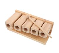 TOYANDONA Bloc de Percussion Bois Tons Instrument Musical Pentatonique pour Garçon Fille Petite Ergonomique Éducatif pour Yoga Méditation et Éveil Musical