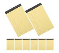 TOYANDONA Bloc-notes juridiques à lignes, 8 cahiers, papier jaune, 50 feuilles par carnet, bloc-notes à détacher pour notes, organisation quotidienne, travail et usage scolaire