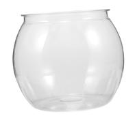 TOYANDONA Bocal à Poissons Transparent Petit Réservoir Rond Plastique pour Décoration de Maison Aquarium de Table Pratique et Élégant pour Poissons et Plantes