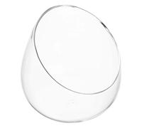 TOYANDONA Bocal Transparent à Coupe Oblique, Micro-Paysage en Verre Borosilicate, Bol Terrarium Décoratif de Bureau pour Mousse et Succulentes, Rebord de Fenêtre et Étagère, Fermé, Accès