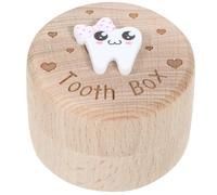 TOYANDONA Boîte à Dents Bois Coffret Souvenir Pour Conserver Les Dents De Lait Souvenirs Enfance