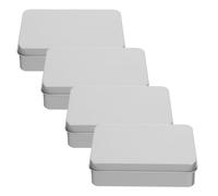 TOYANDONA Boîte à Dés 4 Pièces avec Mousse Argentée en Métal | Rangement Portable, Couvercle Amovible, Protège Vos Pièces, pour Voyages, Figurines Miniatures et Loisirs