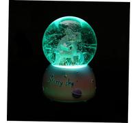 TOYANDONA Boîte à Musique Boule De Cristal Décorative Lampe Licorne De Bureau Décoration Lumineuse