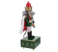 TOYANDONA Boîte à Musique Casse-Noisette Bois Souris Roi Mécanique à Remonter Décoration Festive pour Étagères et Tables de Noël