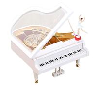 TOYANDONA Boîte à Musique Rétro Piano Dansant, Figurine Rotative en Bois Moyen Format, Mélodie Ancienne Enchantée, Décoration Maison Délicate et Présent pour Pianiste