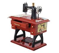 TOYANDONA Boîte à Musique Vintage Machine à Coudre Mini Décoration Rétro Manuelle Ornement Artisanal Nostalgique pour Bureau et Maison Cadeau Collector pour Amateurs