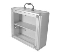 TOYANDONA Boîte à Pharmacie Portable Alliage Aluminium avec Serrure Murale et Verrouillable Capacité Spacieuse Mallette Professionnelle de Rangement Médicale pour Maison Bureau et Activités