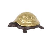 TOYANDONA Boîte clé de Tortue Décoration de Jardin Tortue en Fonte Porte-clés en Fonte Hauteur de clés secrètes Doré