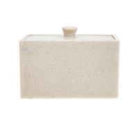 TOYANDONA Boîte de Cotons Couvercle Étanche à 2 Compartiments pour Bureau et Salle de Bain Organisateur Compact pour Produits Cosmétiques et Disques de Coton