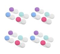 TOYANDONA Boîte de Lentilles de Contact Portable en Plastique avec Double Compartiment Transparent et Résistance aux Rayures, Lot de 16 Pièces Voyage Maison
