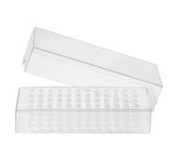 TOYANDONA Boîte de Présentation pour Outils de Manucure 48 Trous Transparente en Abs pour Rangement Embouts Ponceuse Ongles Usage Professionnel et Domicile