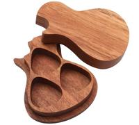 TOYANDONA Boîte de Rangement Bois pour Médiators de Guitare Forme de Guitare Organisateur Créatif à Compartiments pour Guitaristes et Musiciens Protection Optimale et Design Élégant