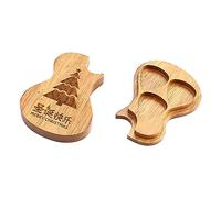 TOYANDONA Boîte de Rangement Bois pour Médiators Guitare Forme Sapin de Noël Compacte et Durable Étui Pratique pour Guitaristes et Musiciens